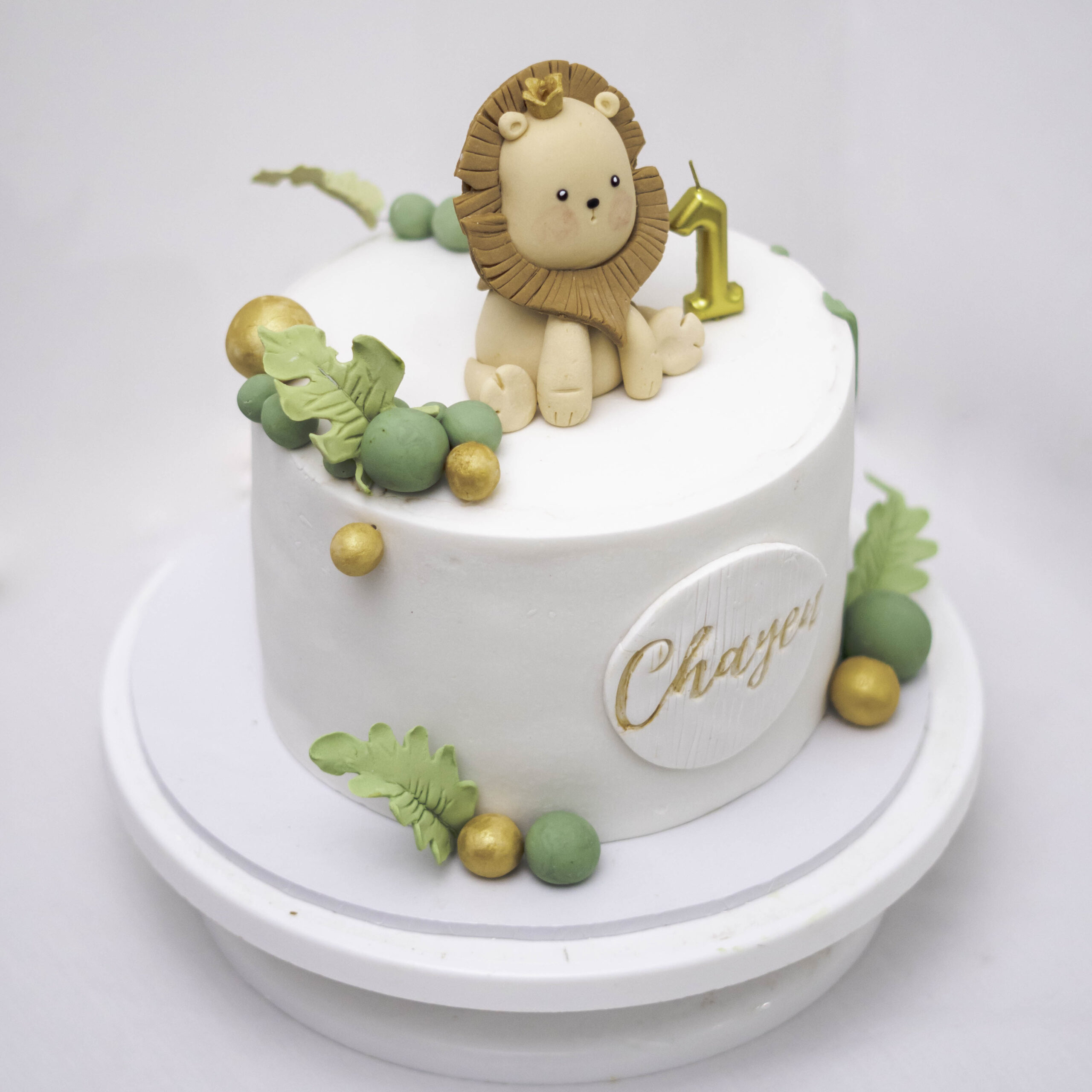 Jungle Theme Fondant Birthday Cake